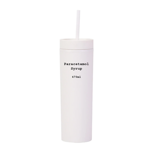 paracetamol Skinny Tumbler Bottle with straw