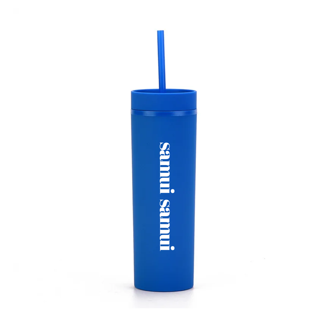 samui samui Skinny Tumbler Bottle with straw